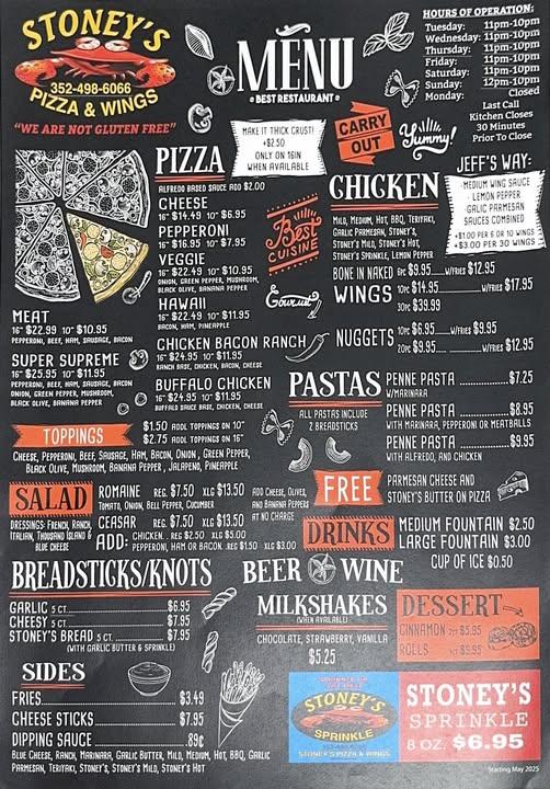 Stoney's Pizza & Wings Menu image 1